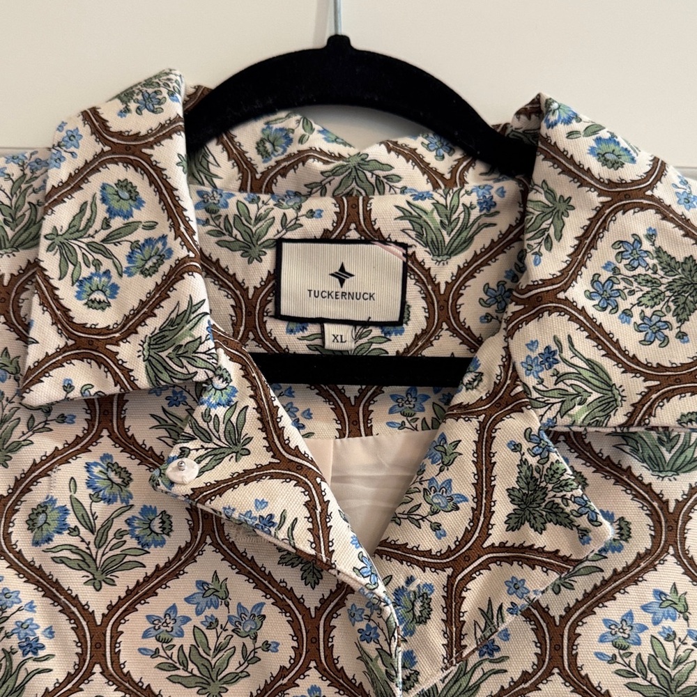 Tuckernuck Blue and Green Floral dress